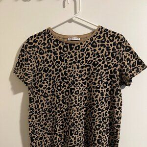 ZARA Ladies Leopard Print Shirt